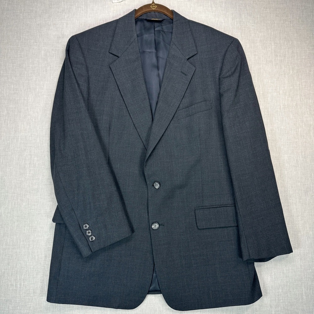 Brooks Brothers Jacket Mens 42RG Grey Wool Blazer Sport Coat 2-Button USA Made